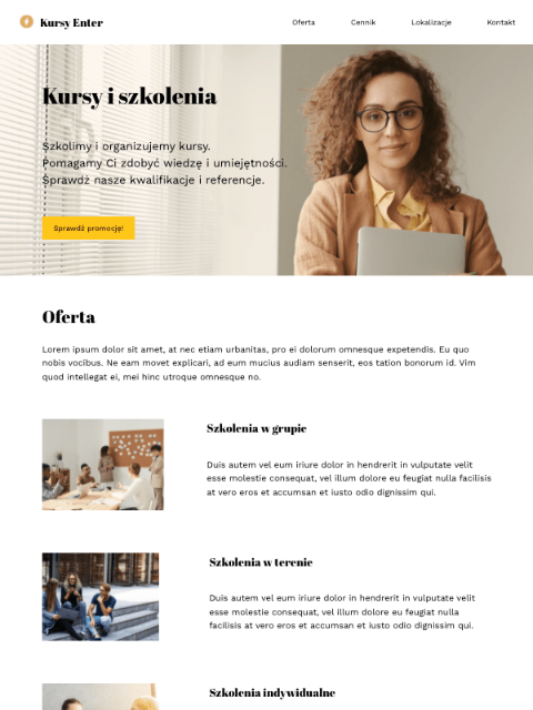 plantilla de sitio web de educación